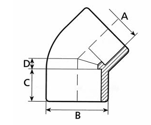 PVC Koleno 45°